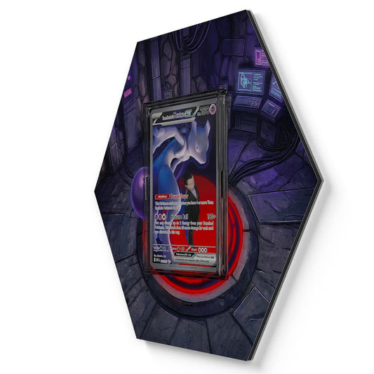 281/217 Team Rockets Mewtu EX - Extended Artwork Pokemon Card Display
