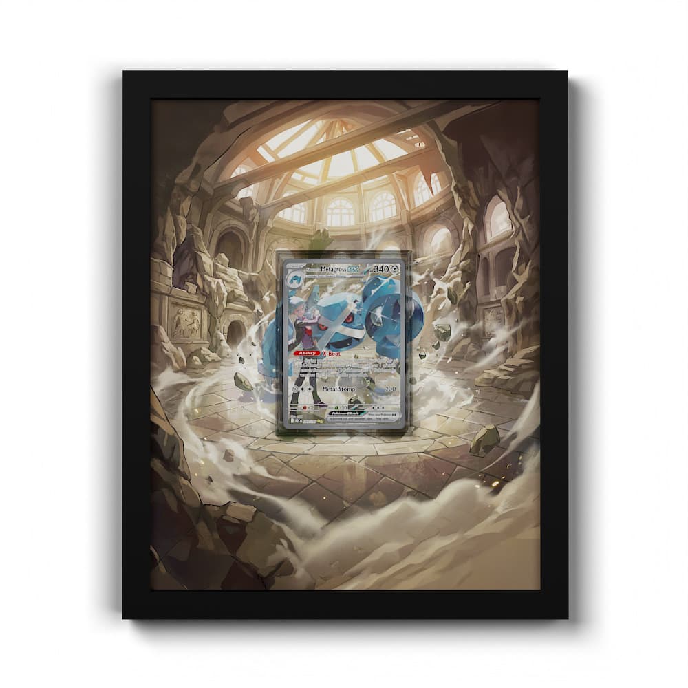 289 Troys Metagross EX - Extended Artwork Framed Pokemon Card Display