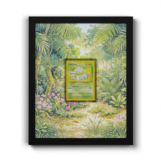 44/102 Bisasam - Extended Artwork Framed Pokemon Card Display
