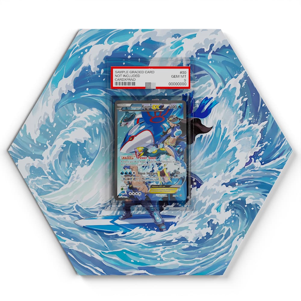 6/34 Team Aquas Kyogre EX - Extended Artwork Pokemon Card Display