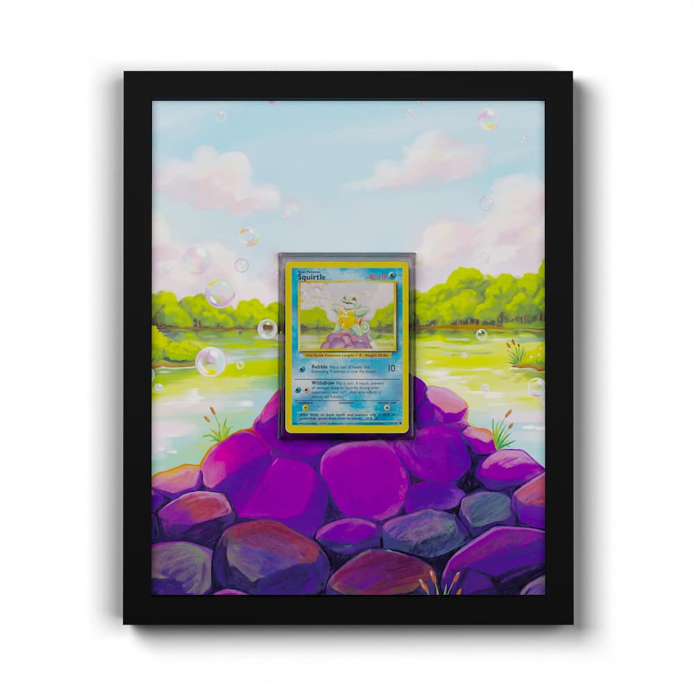 63/102 Schiggy - Extended Artwork Framed Pokemon Card Display
