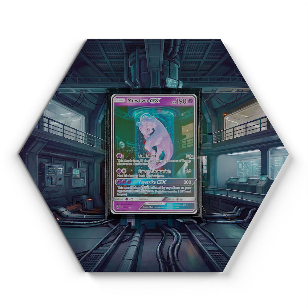 78/73 Mewtu GX - Extended Artwork Pokemon Card Display