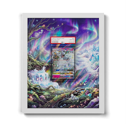 132/214 Alola-Vulnona GX - Extended Artwork Framed Pokemon Card Display