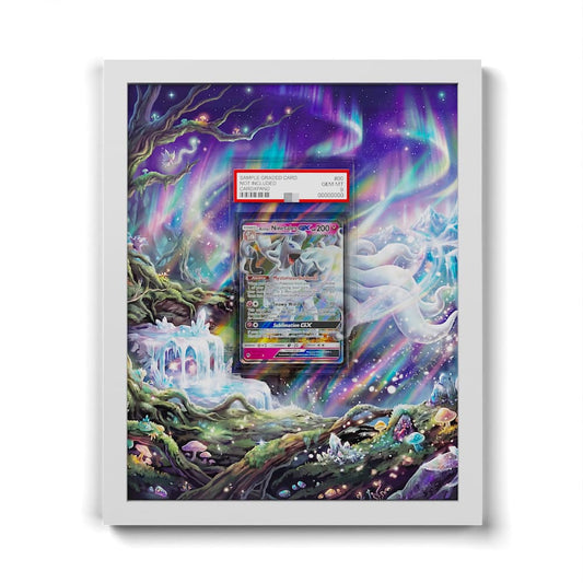 132/214 Alola-Vulnona GX - Extended Artwork Framed Pokemon Card Display