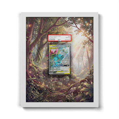 SM167 Celebi & Bisaflor GX - Extended Artwork Framed Pokemon Card Display