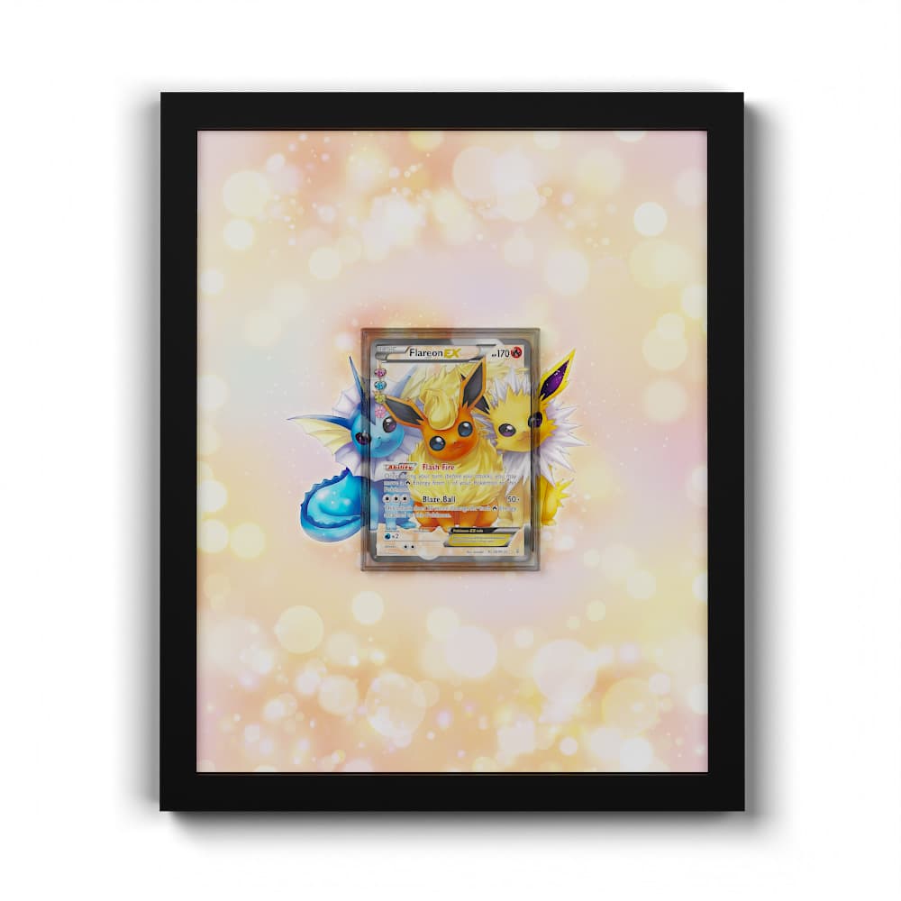 RC28 Flamara EX - Extended Artwork Framed Pokemon Card Display