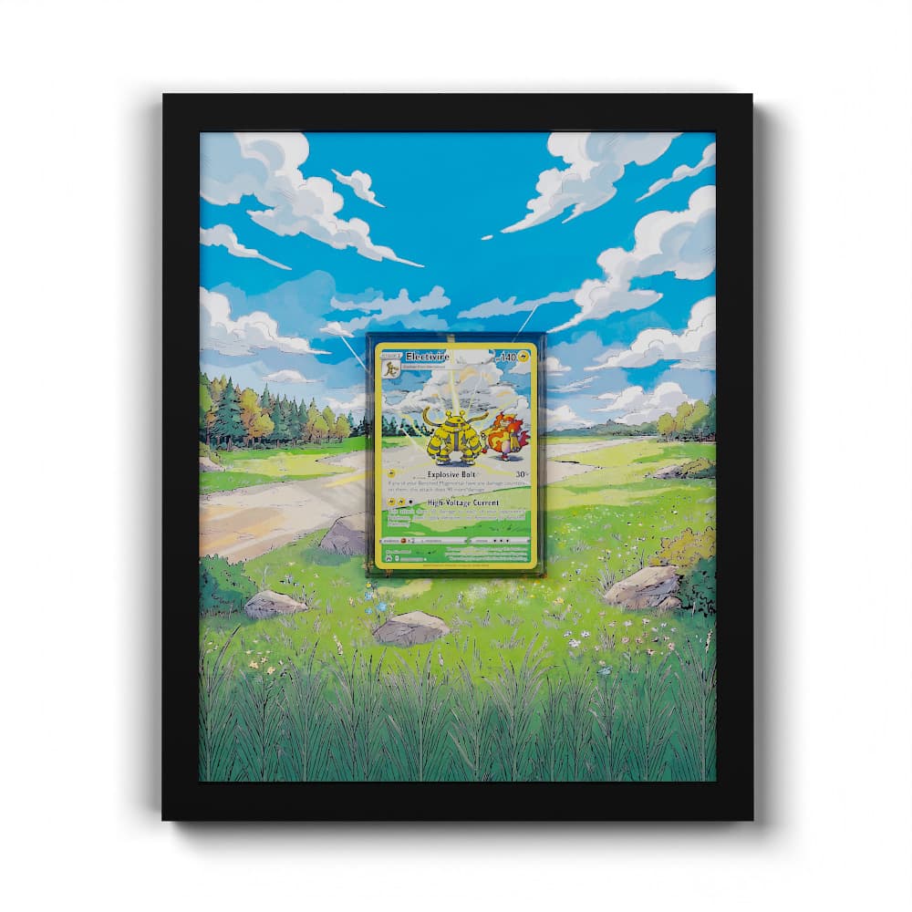 GG08 Elevoltek - Extended Artwork Framed Pokemon Card Display