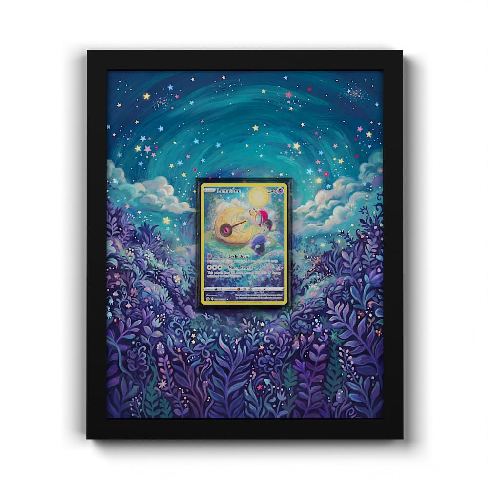 GG11 Lunastein - Extended Artwork Framed Pokemon Card Display