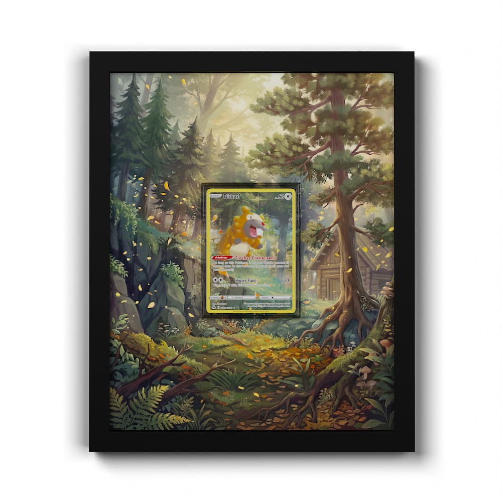 GG29 Bidiza - Extended Artwork Framed Pokemon Card Display