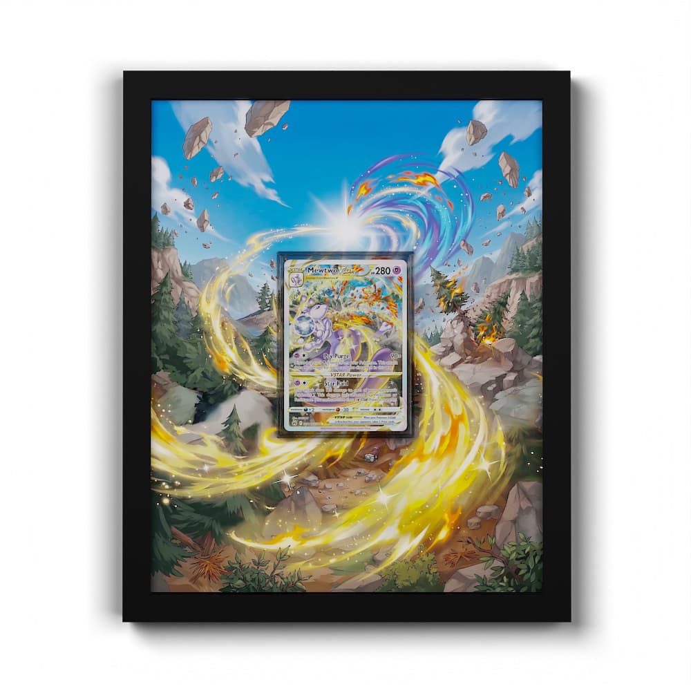 GG44 Mewtwo VSTAR - Extended Artwork Framed Pokemon Card Display