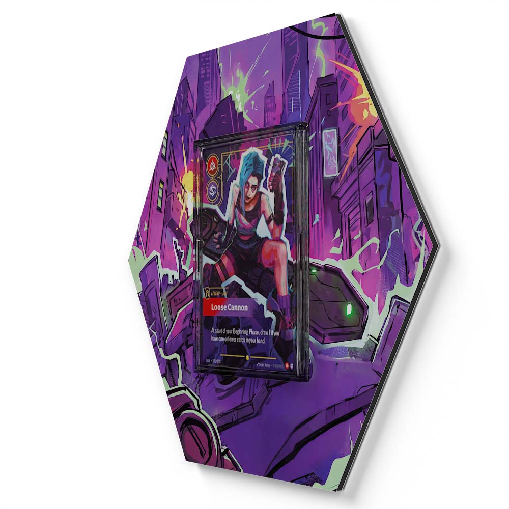 Jinx, Loose Cannon (V.2)  - Extended Artwork Riftbound Card Display