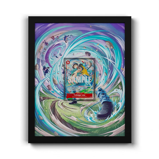 OP14-009 Law AA - Extended Artwork Framed One Piece Card Display