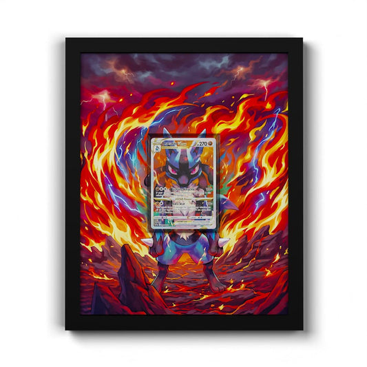 SWSH291 Lucario VSTAR - Extended Artwork Framed Pokemon Card Display