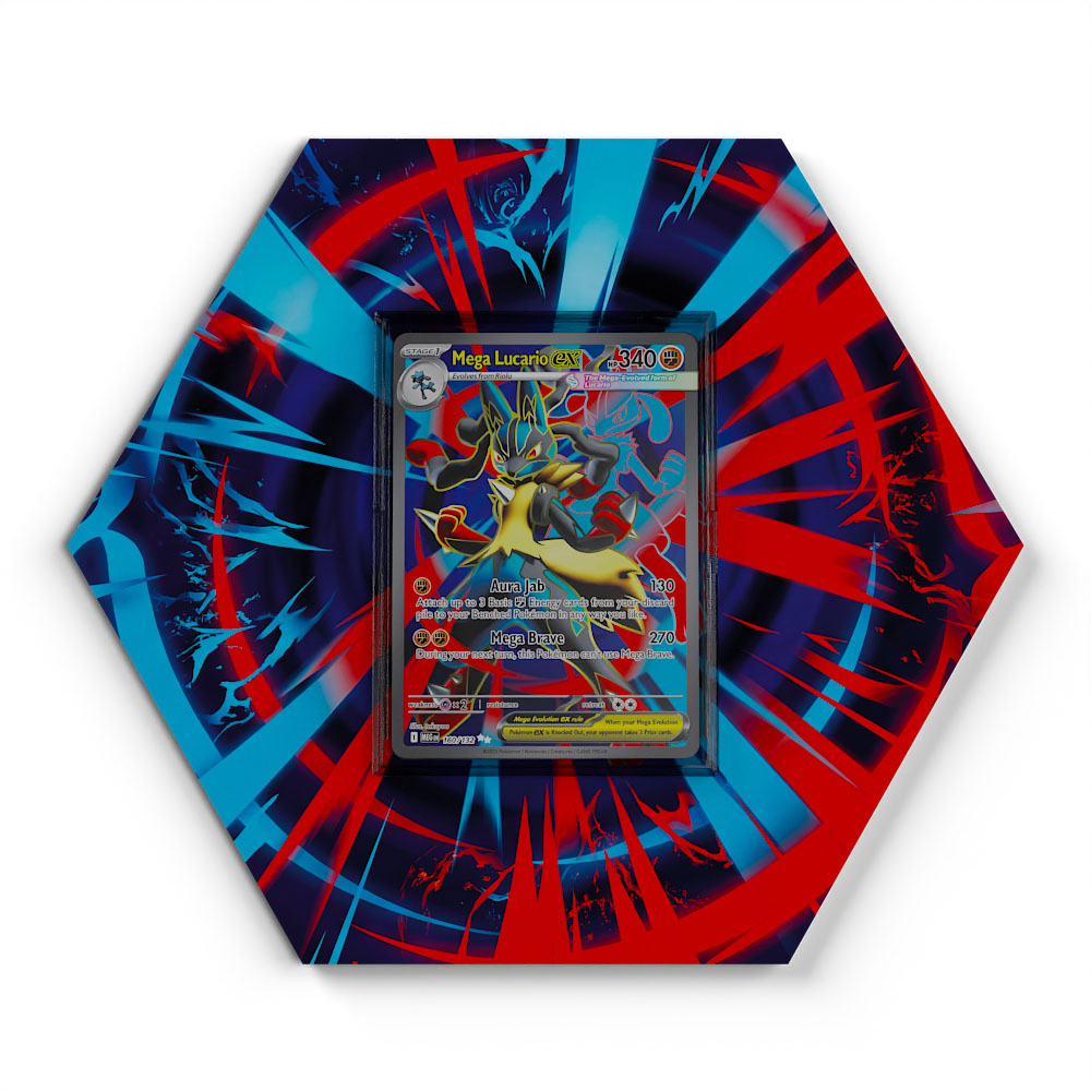 160/132 Mega-Lucario EX - Extended Artwork Pokemon Card Display