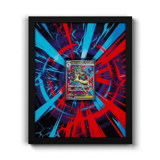 160 Mega-Lucario EX - Extended Artwork Framed Pokemon Card Display