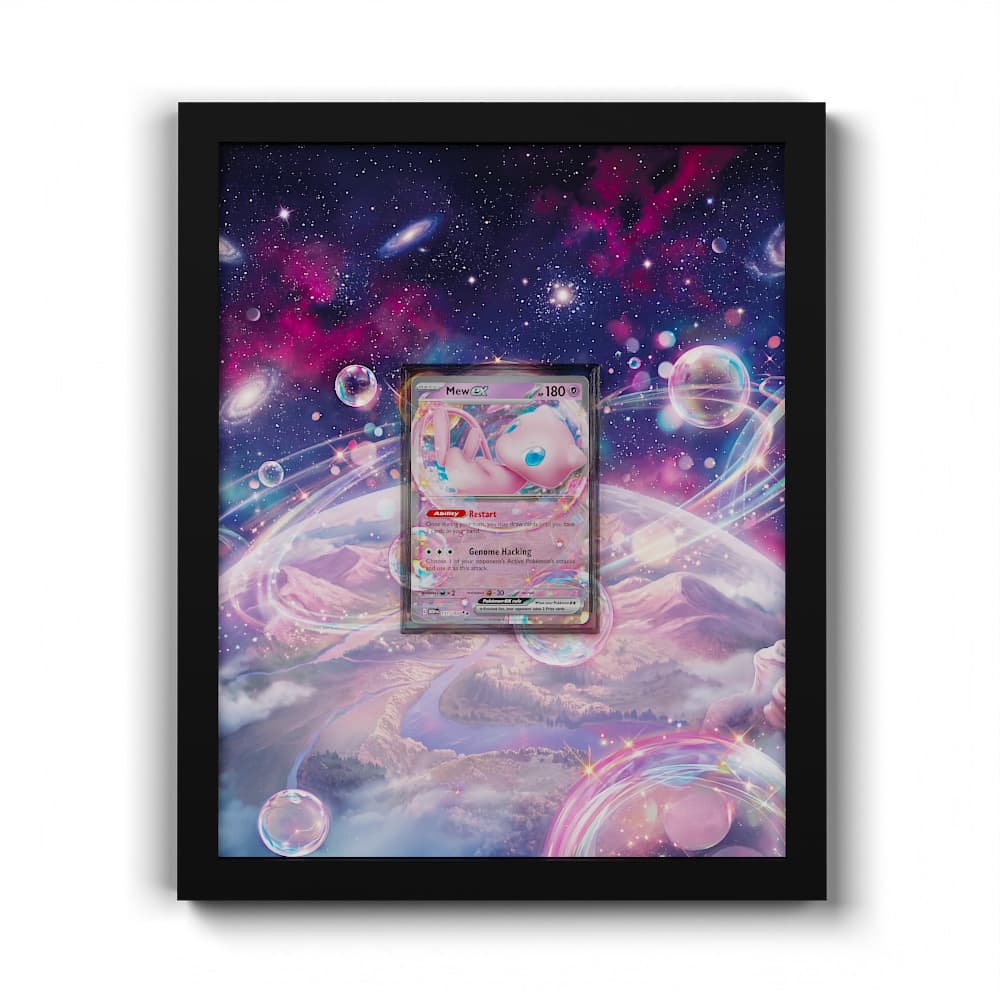 151/165 Mew EX - Extended Artwork Framed Pokemon Card Display