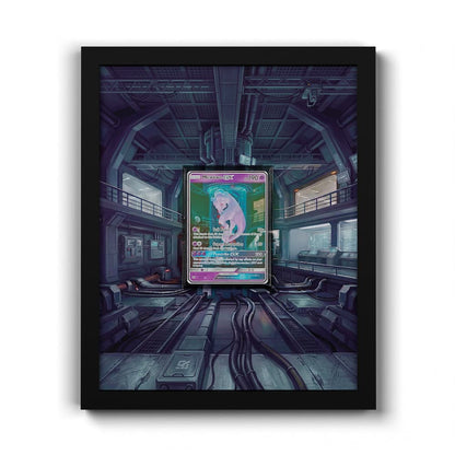 78/73 Mewtu GX - Extended Artwork Framed Pokemon Card Display