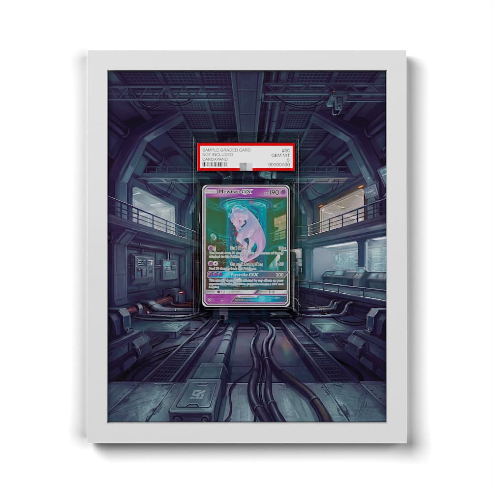 78/73 Mewtu GX - Extended Artwork Framed Pokemon Card Display