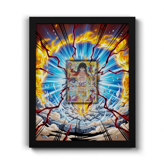 OP09-119 Monkey D. Luffy SEC - Extended Artwork Framed One Piece Card Display