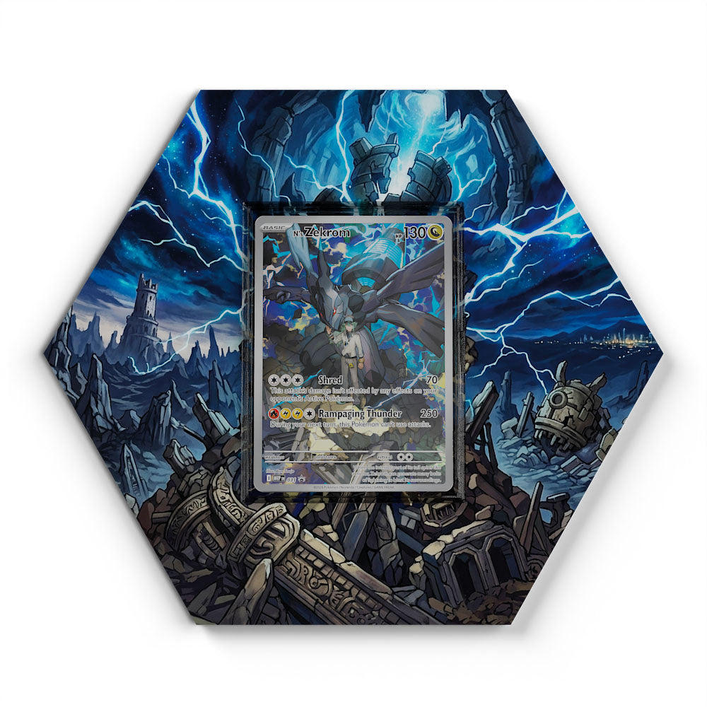 031 Ns Zekrom - Extended Artwork Pokemon Card Display