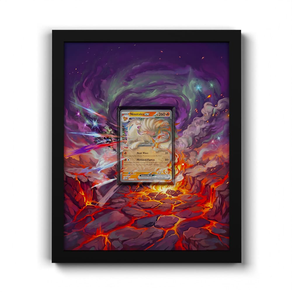 038/165 Vulnona EX - Extended Artwork Framed Pokemon Card Display