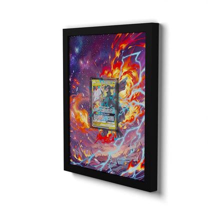 157/236 Reshiram & Zekrom - Extended Artwork Framed Pokemon Card Display