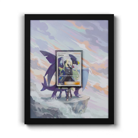 SV82 Cynthia - Extended Artwork Framed Pokemon Card Display