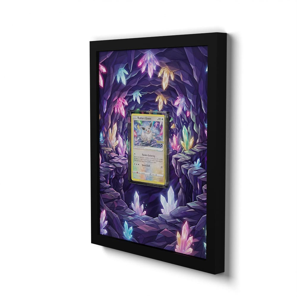 SWSH230 Strahlendes Evoli - Extended Artwork Framed Pokemon Card Display