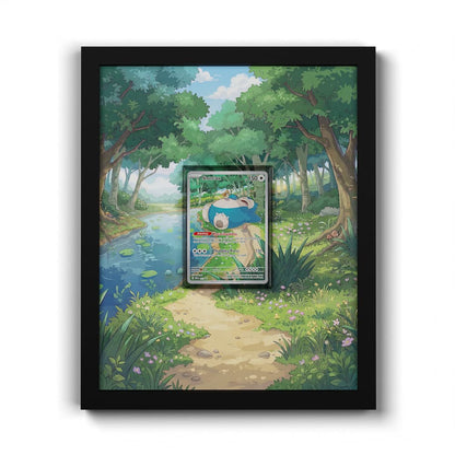 051 Relaxo - Extended Artwork Framed Pokemon Card Display
