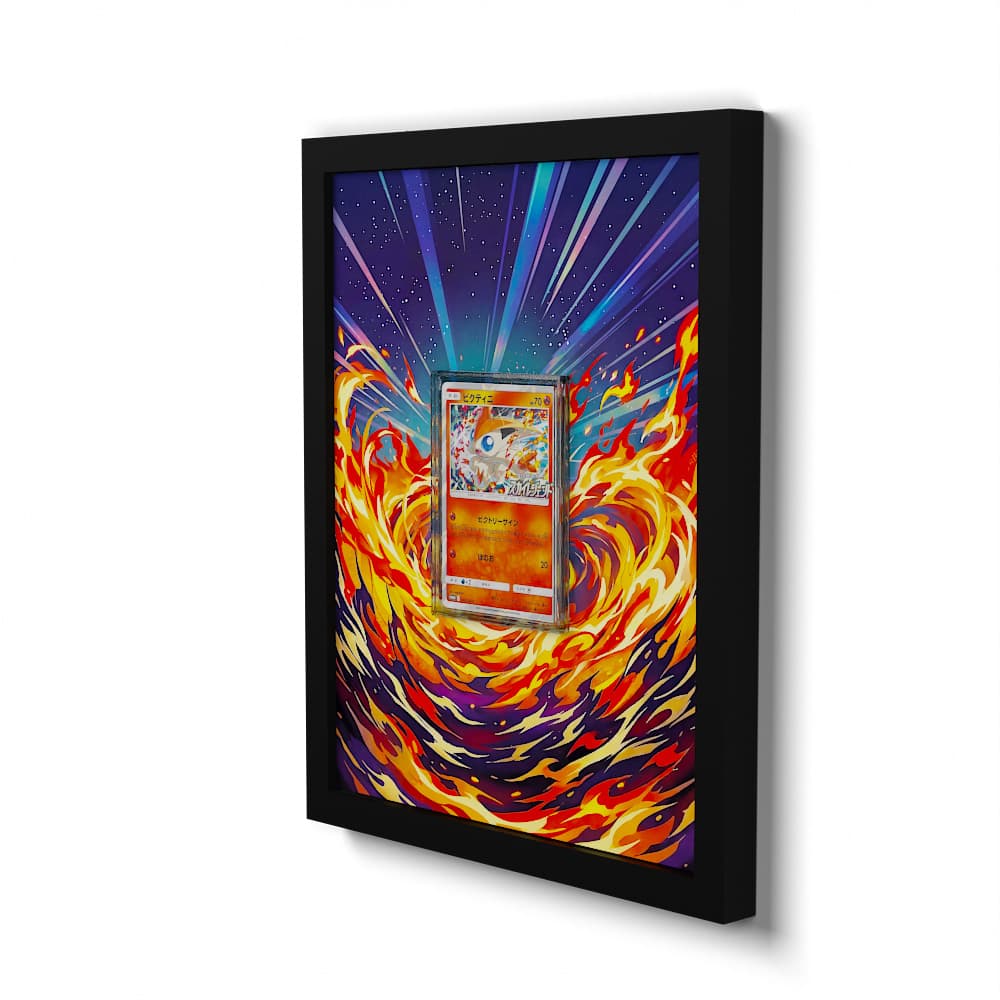 340-SM-P Victini - Extended Artwork Framed Pokemon Card Display