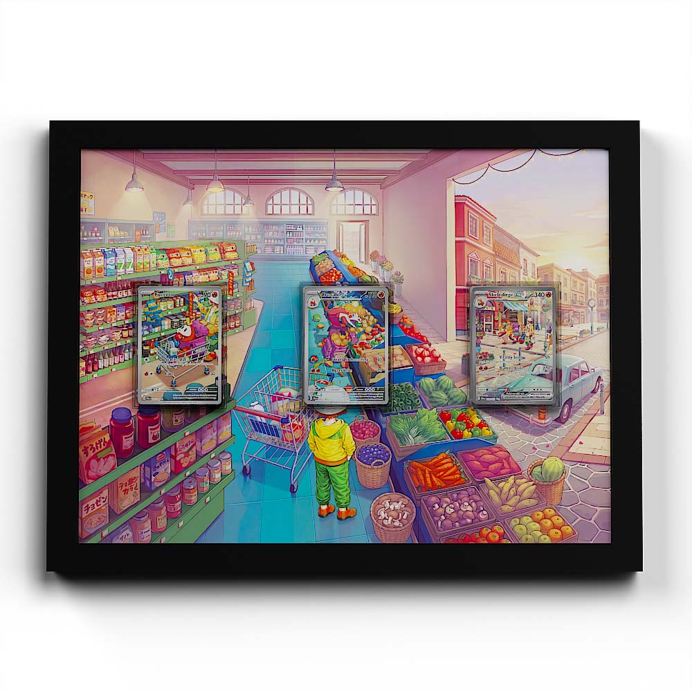 181 Fukano & 220 Perrin - Extended Artwork Framed Pokemon Card Display