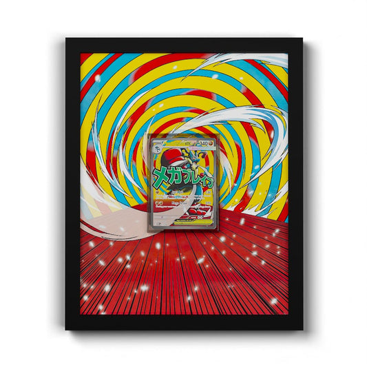 033 Mega-Lucario EX - Extended Artwork Framed Pokemon Card Display