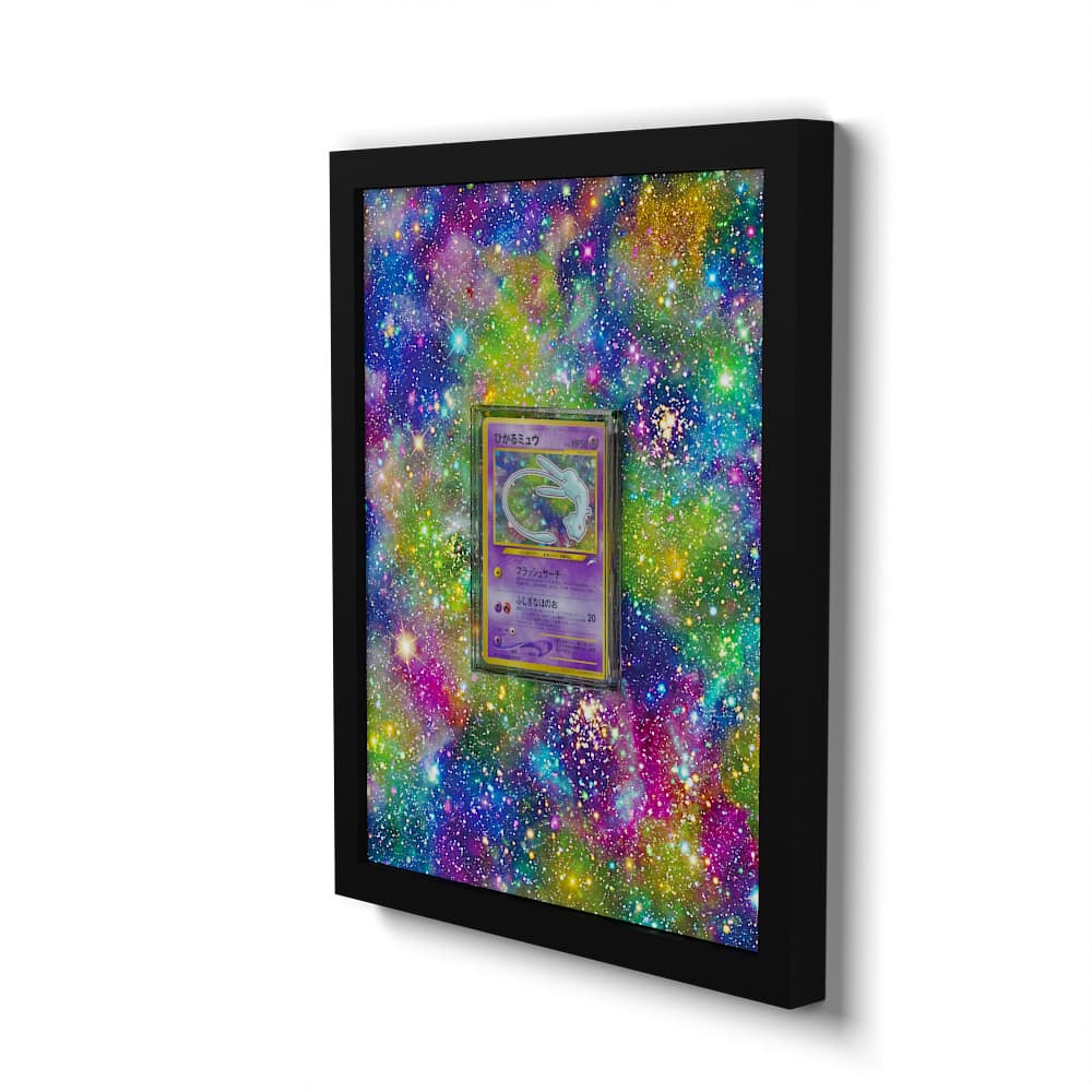 151 Schillerndes Mew - Extended Artwork Framed Pokemon Card Display