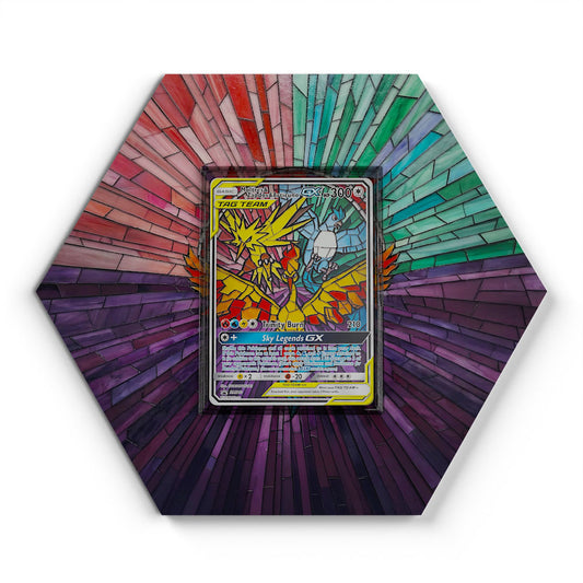 SM210 Lavados & Zapdos & Arktos GX - Extended Artwork Pokemon Card Display