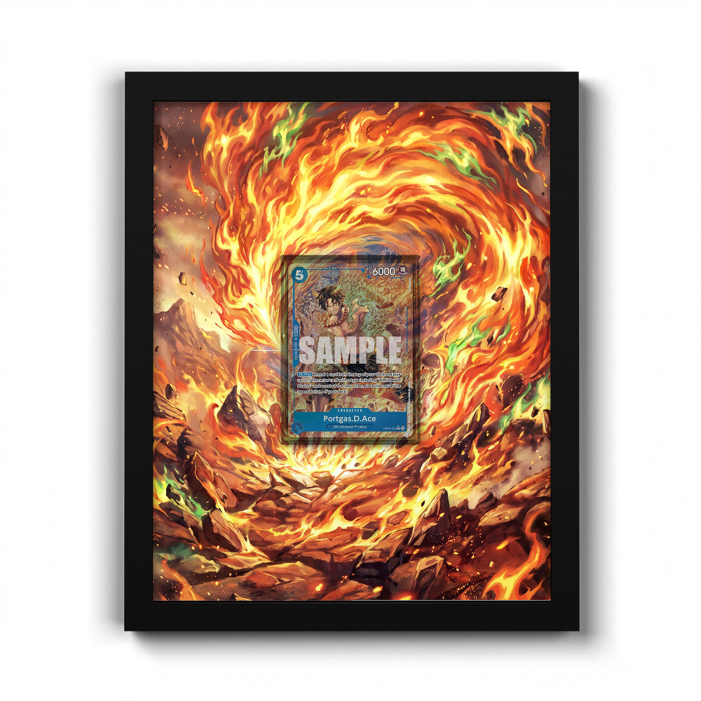 OP08-052 R Portgas D. Ace - Extended Artwork One Piece Card Frame