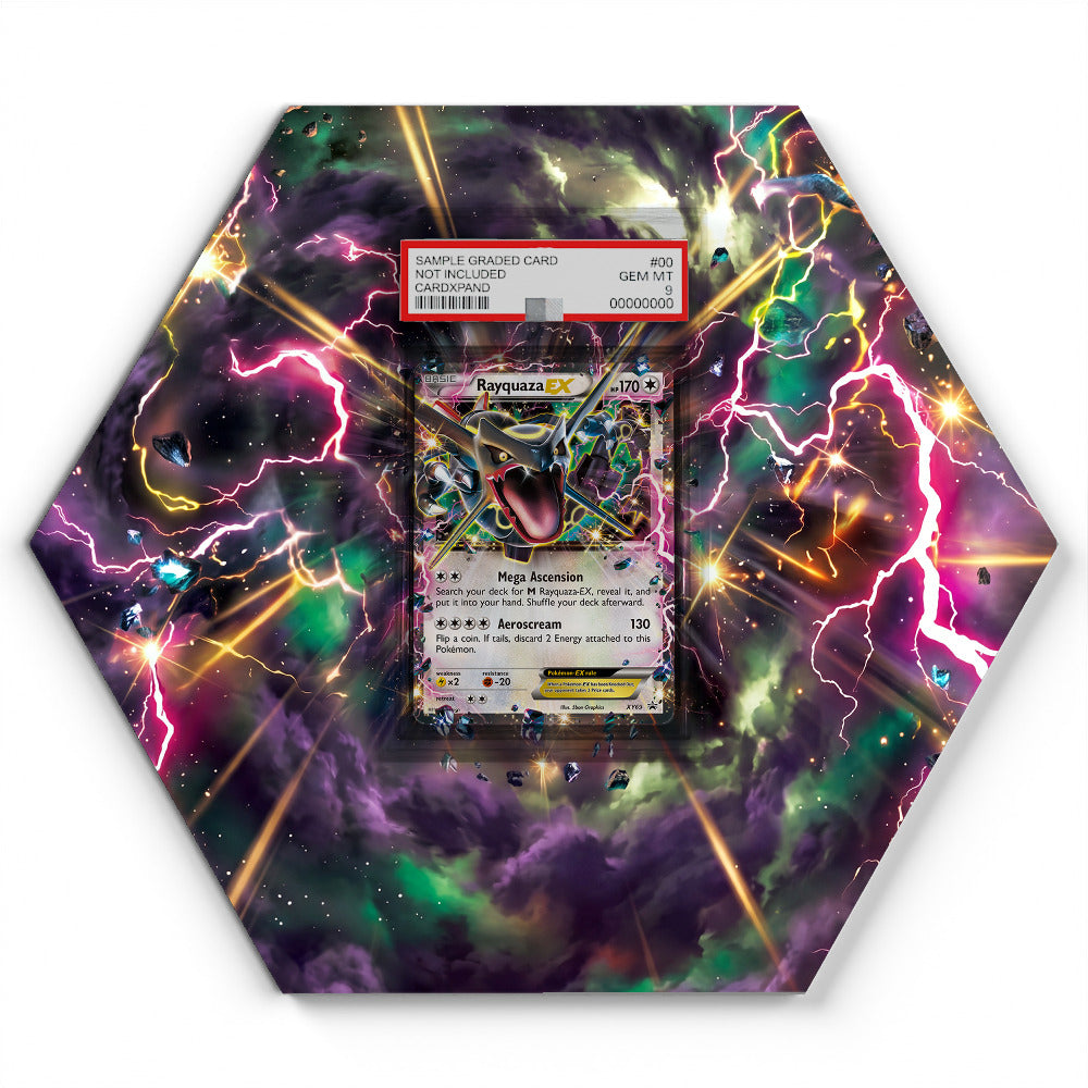 XY69 Rayquaza EX - Extended Artwork Pokemon Card Display